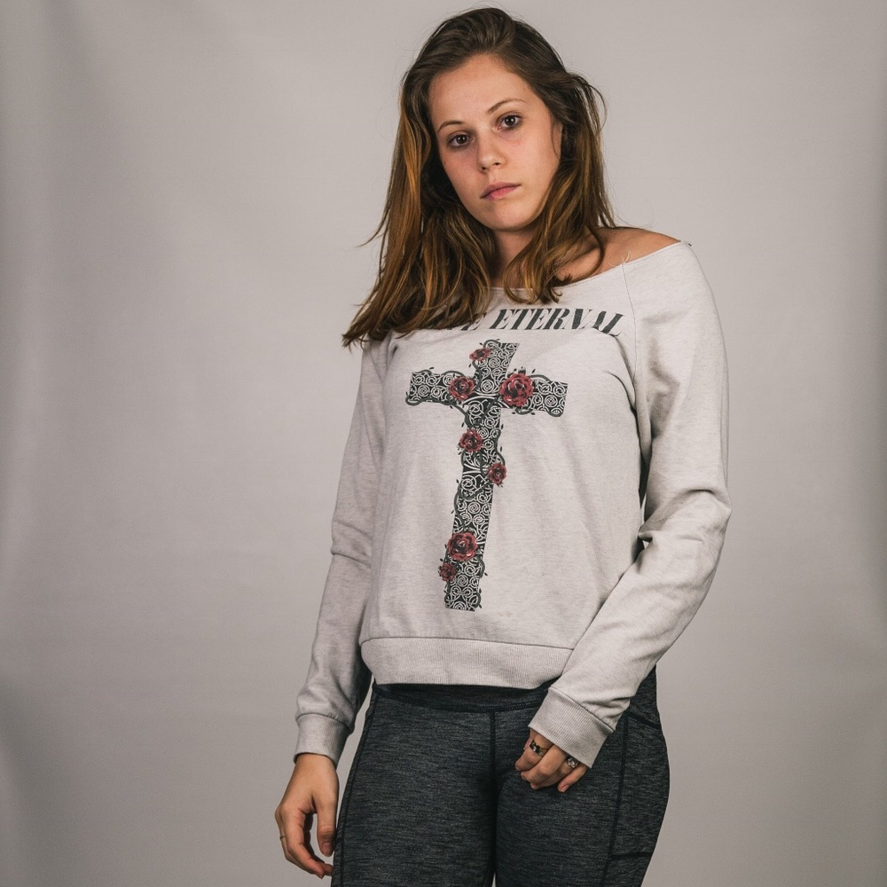 LOVE ETERNAL CUT SWEATSHIRT